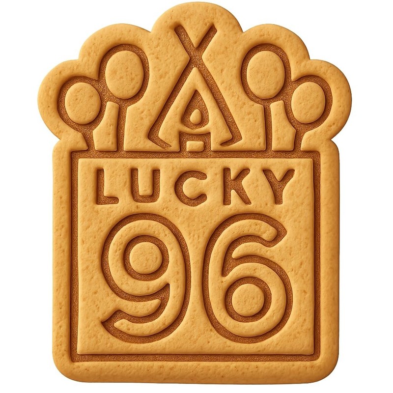 Lucky 96 in Bold Cookie Cutter & Stamp, Fondant & Clay – 4×3.2″