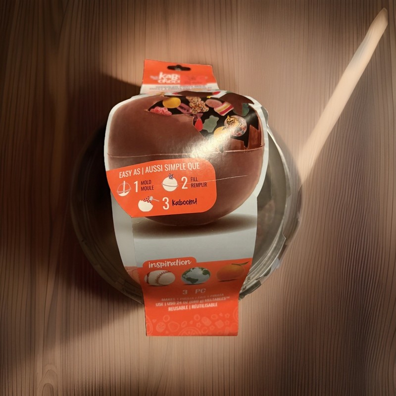 KaBoom Chocolaka 3pc Chocolate Sphere Ball Piñata Mold REUSABLE 369431 NEW