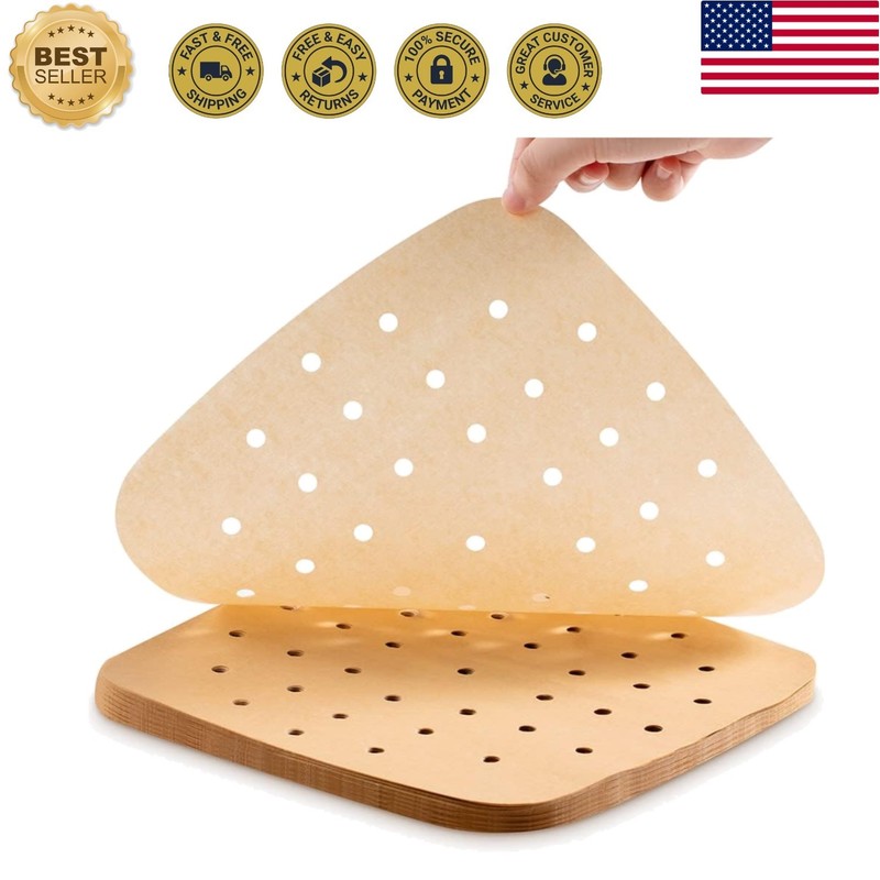 Innovative 9-Inch Square Air Fryer Liners – 200PCS Perforated & Imperforate