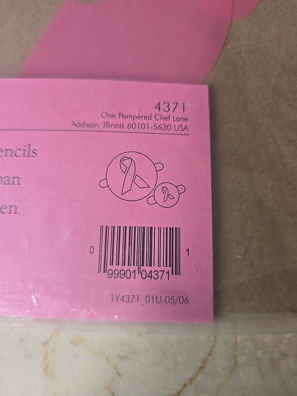 2 Pack Pampered Chef Support Awareness Ribbon Stencil Decorating RETIRED #4371 gallery