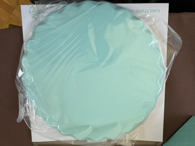Susie Cakes Cake Stand And Base NIB Turquoise gallery