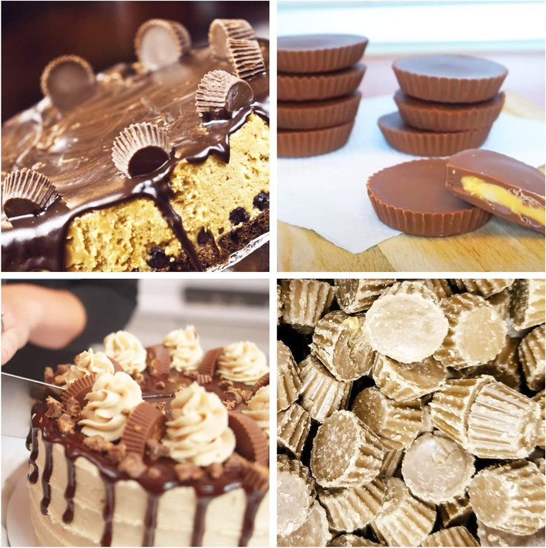 Palksky Chocolate Almond Peanut Butter Cup Mold - (3PCS) 9 Cup Bite Size Fat Bom gallery