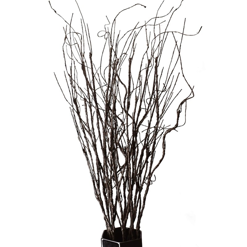 FeiLix 10PCS Lifelike Curly Willow Branches Decorative Dried Artificial Twigs