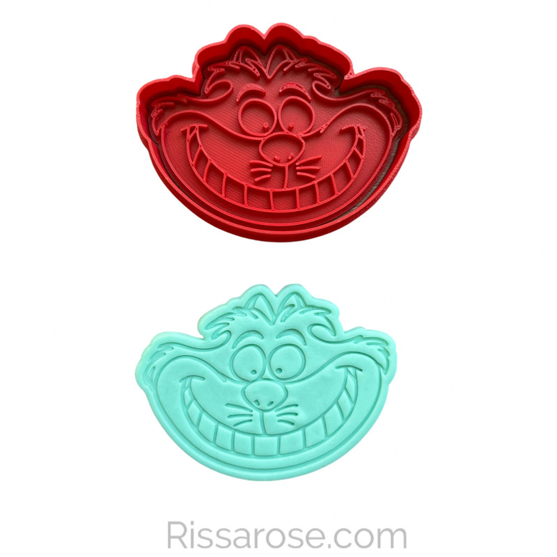 Alice in wonderland cookie cutter fondant embosser the Cheshire Cat gallery