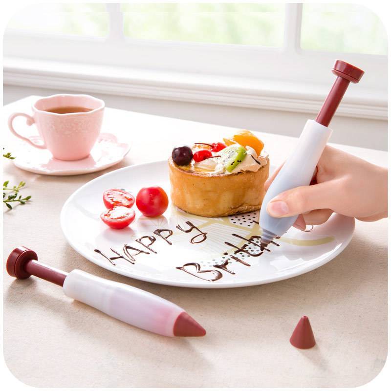 Silicone Fondant Cake Pen Pastry Icing Writing Syringe Baking Decor DIY Tool 1pc gallery