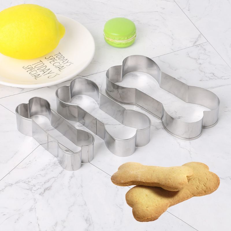 3pcs/set Dog Bone Shaped Cookie Cutter Mold Stainless Steel Pastry Biscuit Cake gallery