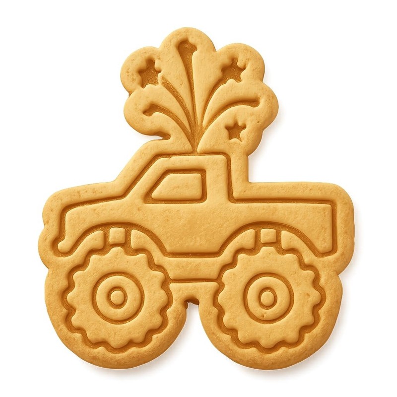 Firework Monster Truck Cookie Cutter & Stamp, Fondant & Clay – 3.7×4″