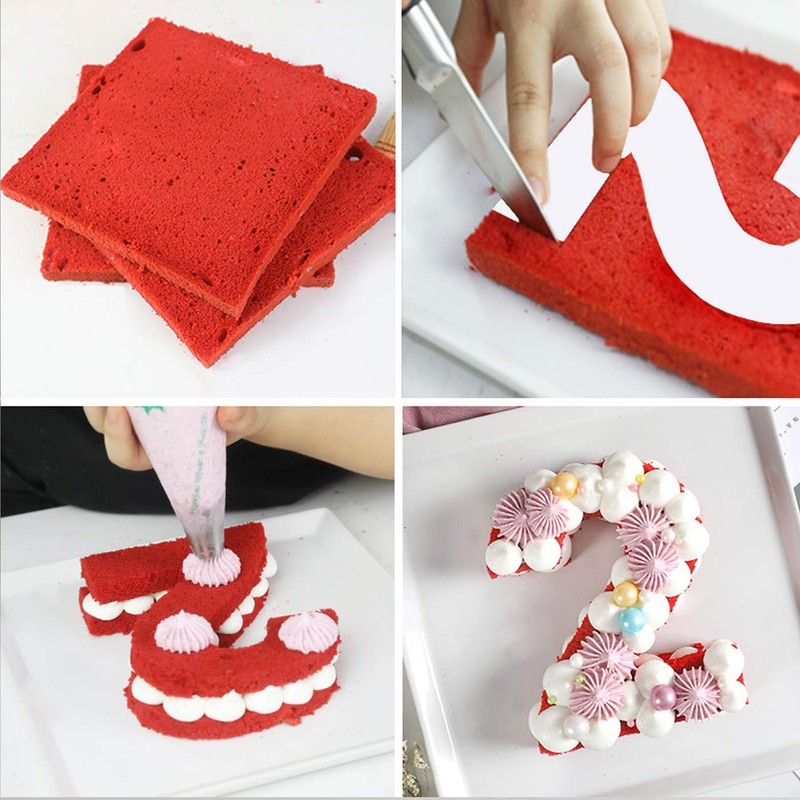 8-inch Arabic Numeral Cake Stencils 0-8 Molds for DIY Wedding Birthday gallery