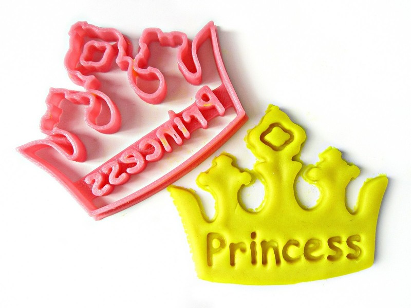 Custom Crown/ Tiara Princess Cookie Cutter Personalized with Your Name, 3.5 inch