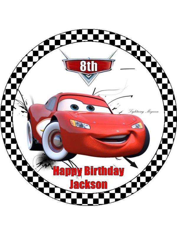 Cars Lightning McQueen Edible Cake Topper Icing Cake Decoration (4 Designs) gallery