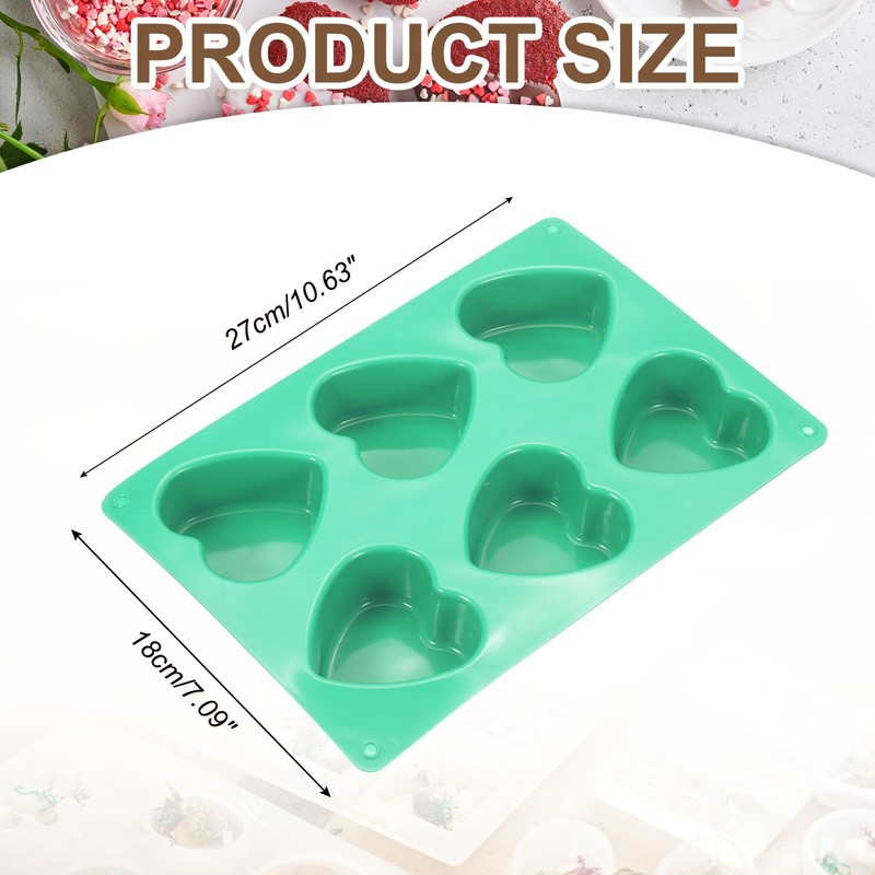 3D Silicone Heart Mold for Chocolates (Green) gallery