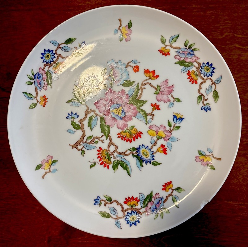 Dolphin Fine China Floral Pedestal Cake Plate Le Jardin 10 1/2” Japan