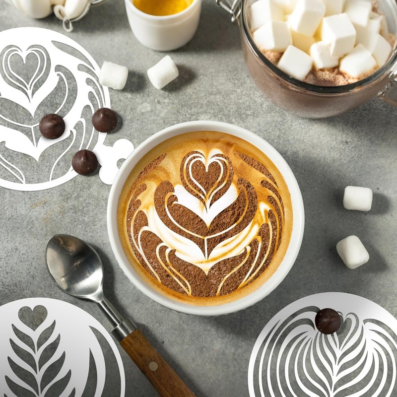 Mandala Cookie Coffee Stencils - 25 Pcs Mandala Latte Art Cookie Stencils for… gallery
