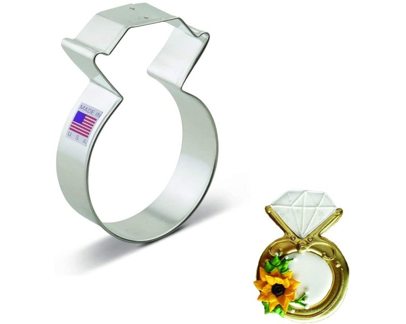 DIAMOND RING Metal Cookie Cutter – by Ann Clark – 3.875 inch