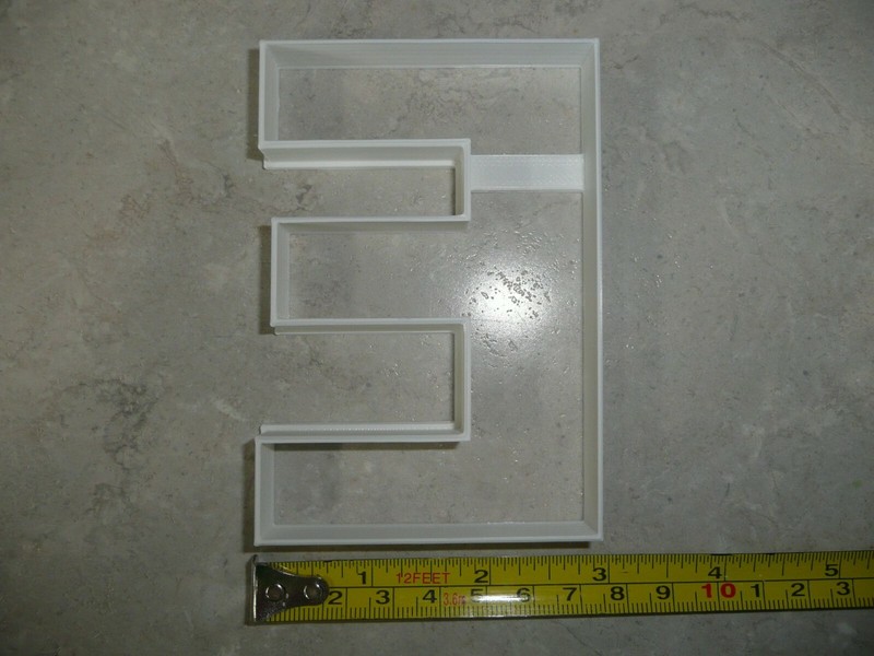 LETTER E 4 INCH UPPERCASE CAPITAL BLOCK FONT COOKIE CUTTER USA PR4218 gallery
