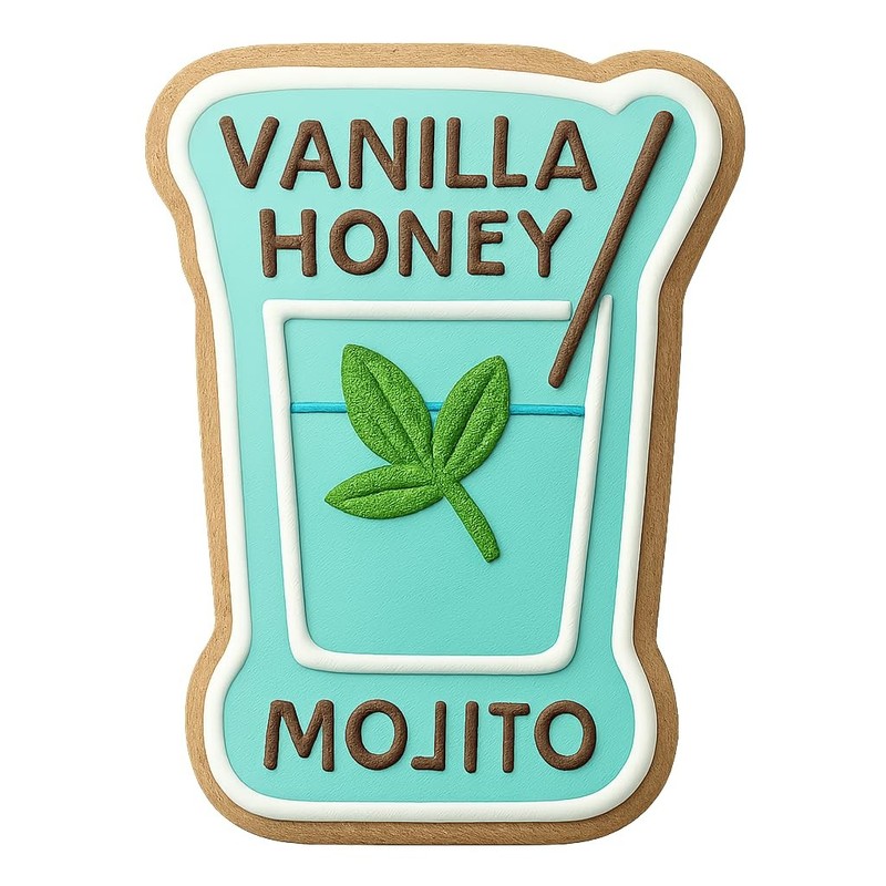 Vanilla Honey Mojito Cookie Cutter & Stamp, Fondant & Clay - 4x2.8 gallery
