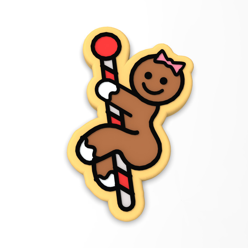 Gingerbread Stripper Cookie Cutter & Stamp #1 | Christmas Sexy Pole Dancer Xmas gallery