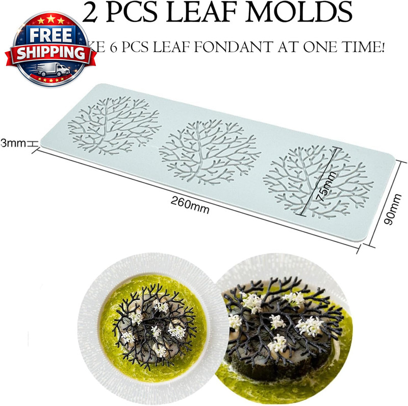 Tuile Molds Silicone (2 PCS) Lace Fondant Molds Set with Hollow 3D Beehive Candy gallery