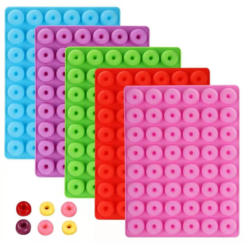 5 Pack Silicone Donut Candy Molds for Caramels Chocolate Ice Cube