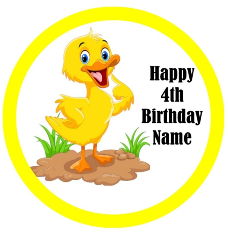 Duck Edible Wafer Cake & Cupcake Toppers - Farm Animal Birthday Cake Decorations gallery