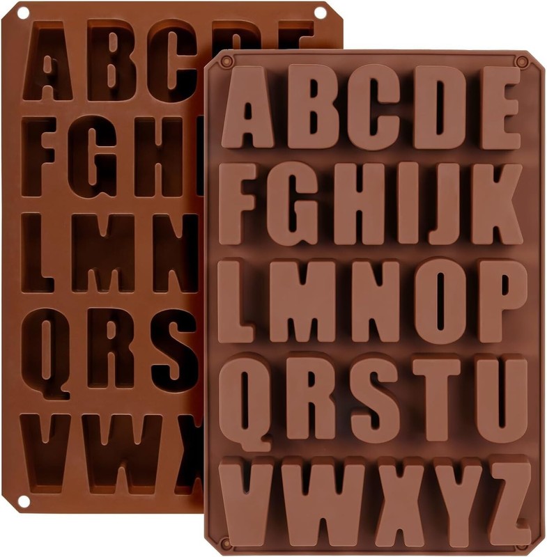 Capital Letter 26 Cavity Chocolate Silicone Deep Molds Non-Stick Food Grade