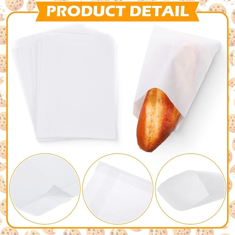1000 Pcs 5 x 7 Inch Glassine Bags Wax Paper Treat Bags Cookie Sleeves Wax Pap... gallery