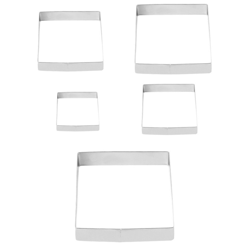 5 Pcs Baking Utensils Kitchen Tool Square Pastry Molds Biscuit Moulds gallery
