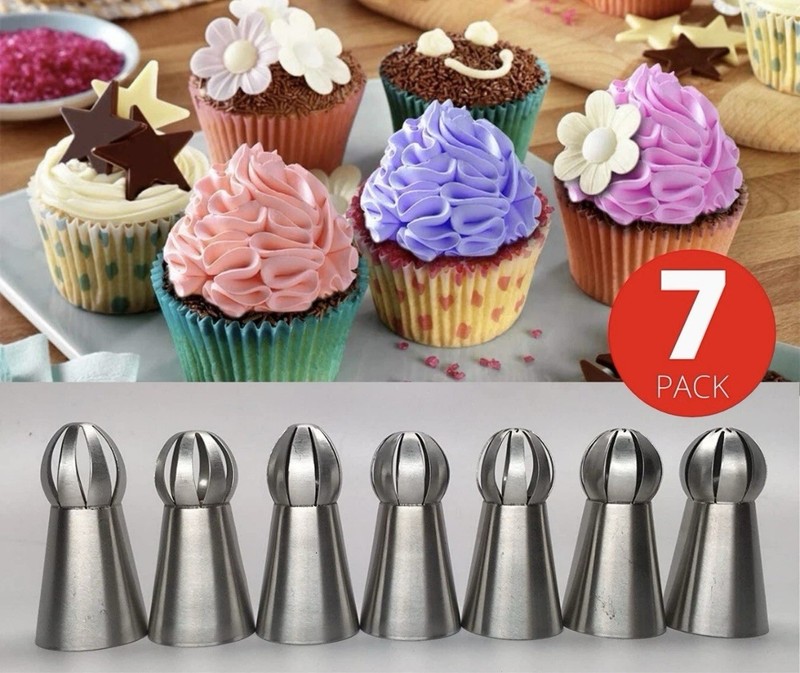 Russian Piping Tips Set 7pcs Cake Decorating Nozzles Pastry Tools