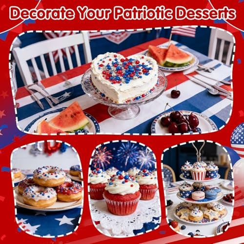 Patriotic Sprinkles,July 4th Edible Pearl Sprinkle Mix for July 4th Pearl gallery