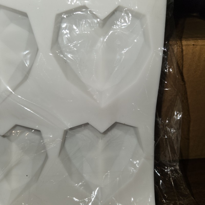 2 - 8 Cavity Diamond Heart Silicone Chocolate Molds, cake or candy or ice trays gallery