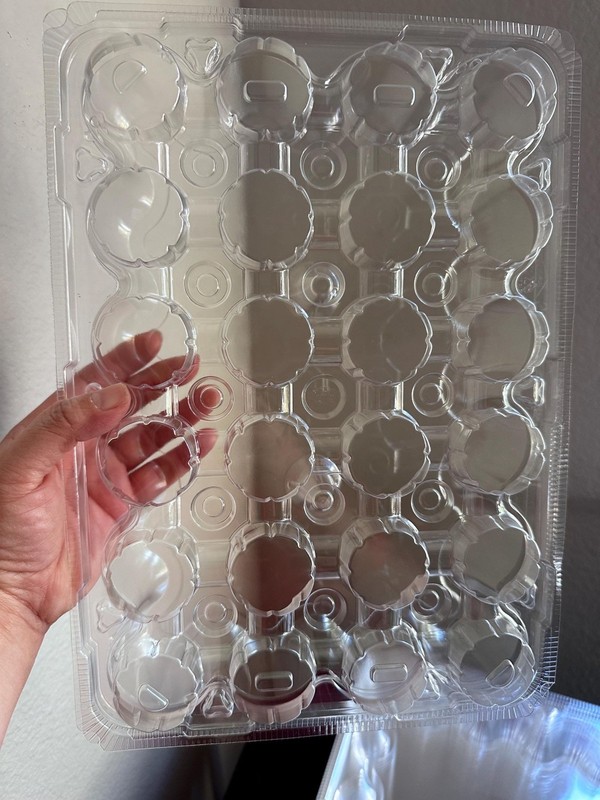 24 Count Mini Cupcake Container 24 pack with Detachable Tall Dome Lids