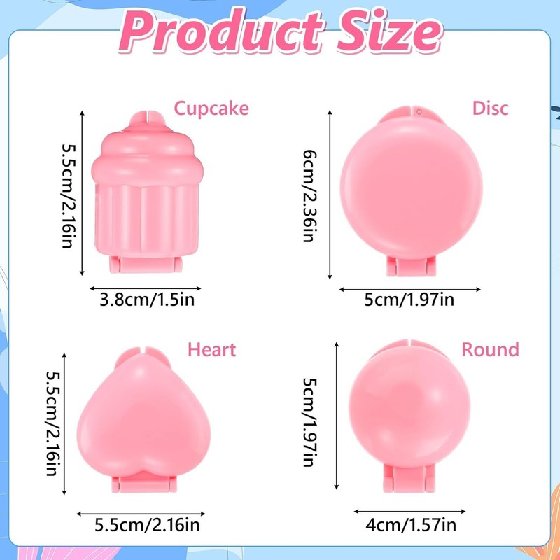 4Pcs Cake Pop Mold Shapes Press Set 4 Shapes 3D Printed Sphere Heart round Cupca gallery
