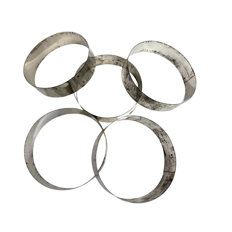 Vintage Set of 5 Stainless Steel Biscuit Dumpling Pastry Cake Cutting Mold Round