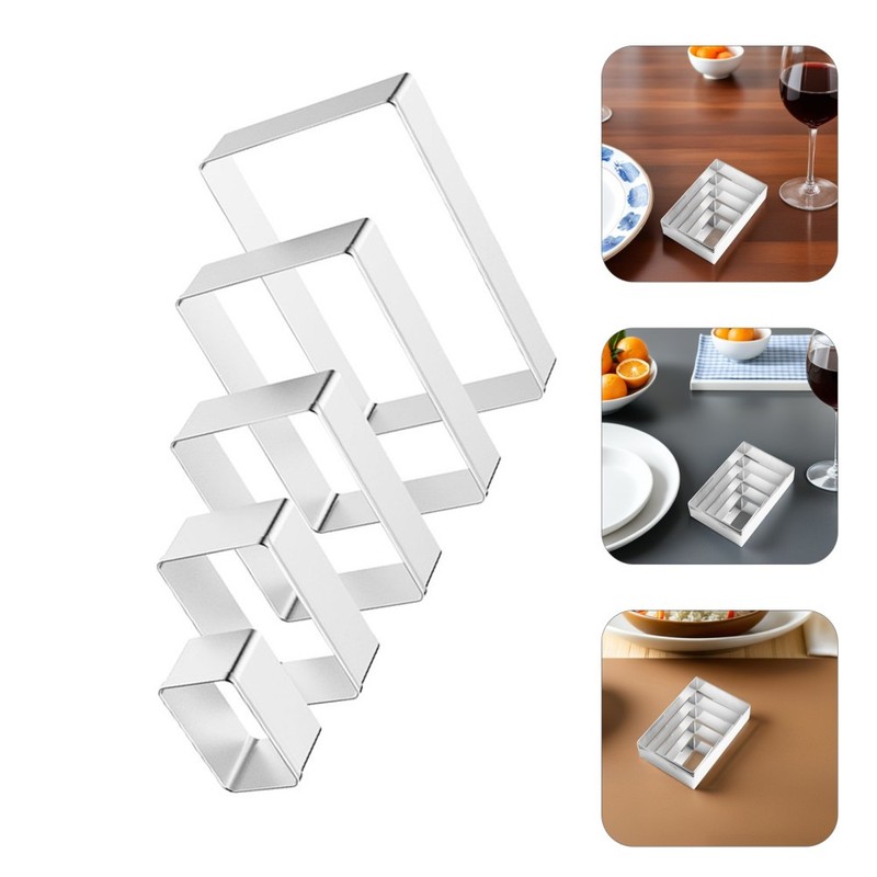 5 Pcs Biscuit Molds Cake Ring and Donut Cutter Tool Cookie Baking Kit