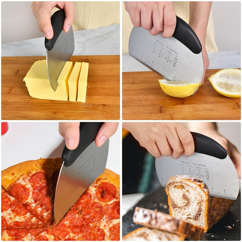Biscuit Cutter,Pastry Cutter, Bench Scraper, Silicone Pastry Dough Baking Mat... gallery