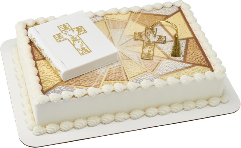 Religious Bible and Cross Cake Topper gallery