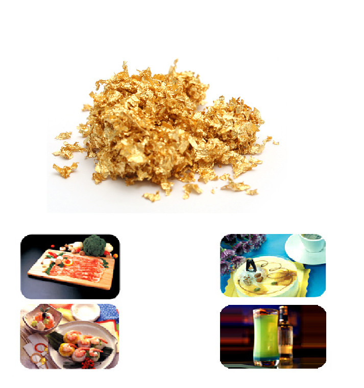 Korea 300mg 24K 100% Gold Leaf Powder Edible Flakes Food Decoration Glass Jar gallery