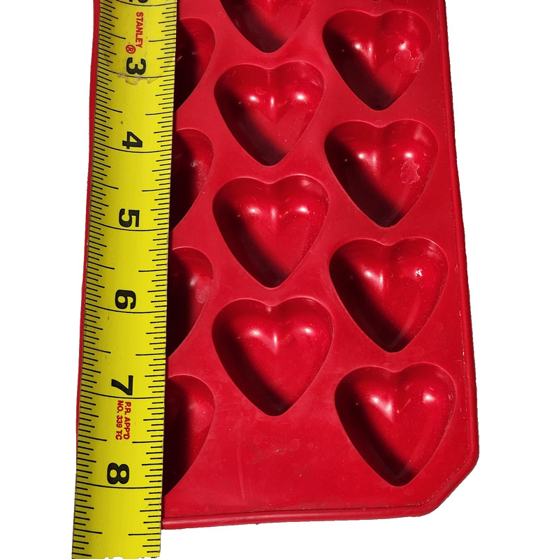 Silicone Mini Hearts Mold Lot of 3 Red 14 Pcs Each 1.25 Inch Non Stick gallery