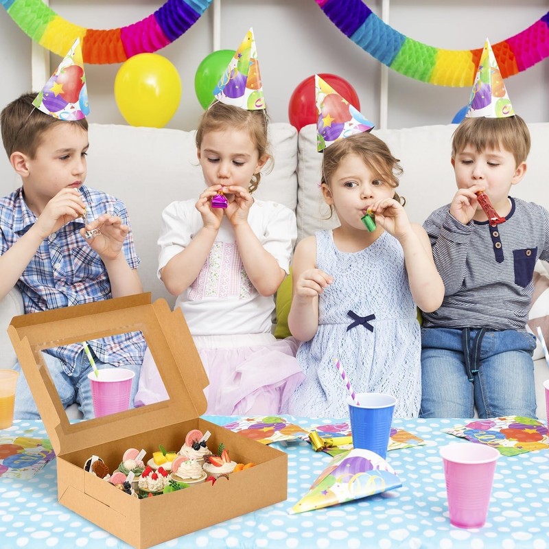 20 Sets Cupcake Boxes, 12 Count Cupcake Containers with Window, for Birthday ... gallery