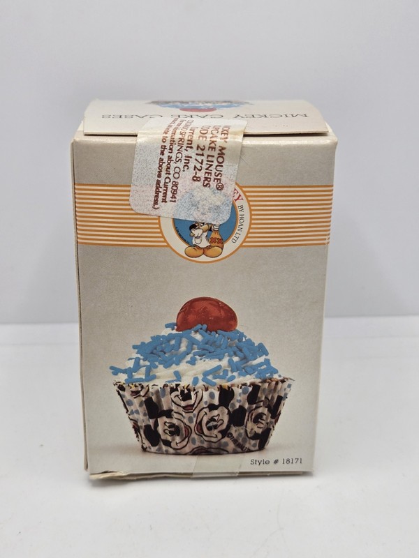 VTG Disney Chef Mickey Mouse Mini Cupcake Liners 80ct Hoan Baking Muffin Cases gallery