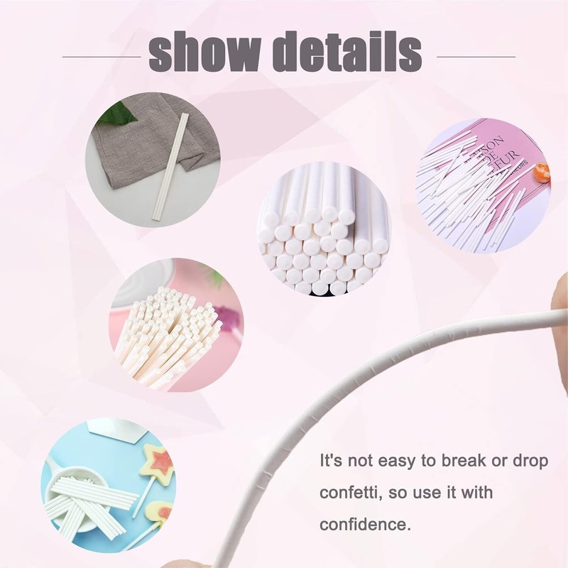 500 Pcs 4-Inch White Lollipop Sticks,Cake Pops Sticks,Paper Treat Sticks Sucker gallery
