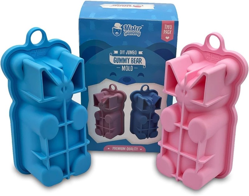 DIY Jumbo Gummy Bear Mold by | Make Your Own Medium Sized Gummy Bears, Chocolat