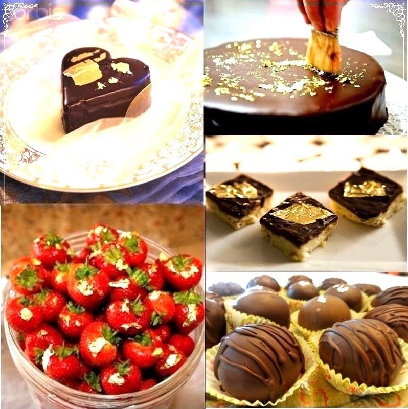 GOLD LEAF 24K EDIBLE PURE 100% 3.5×3.5cm DECORATE CAKE FOOD TOPPING DIY BEVERAGE