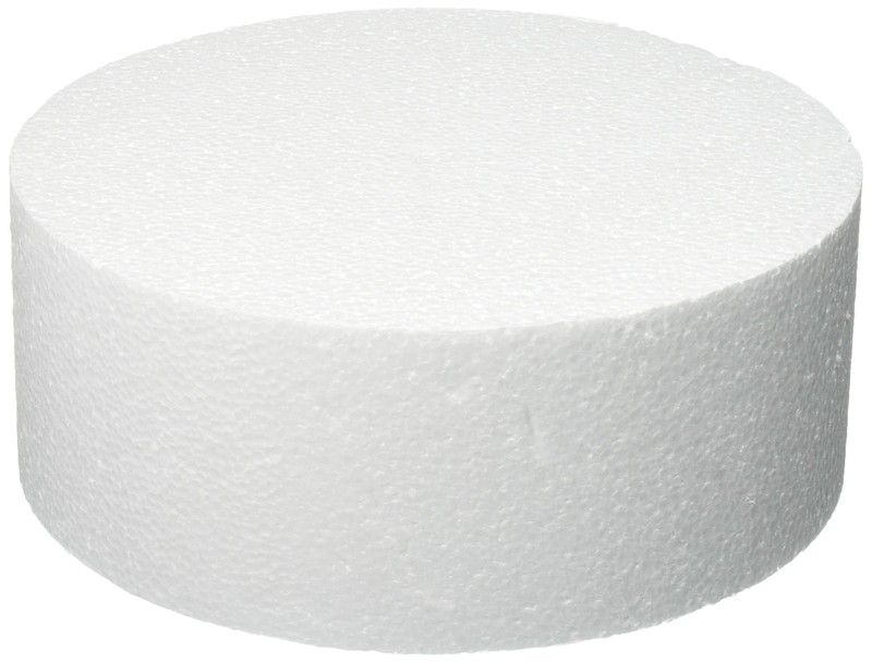 Golda’s Kitchen Round Cake Dummy 10×4 Inch Foam Fake Cake Display Crafts