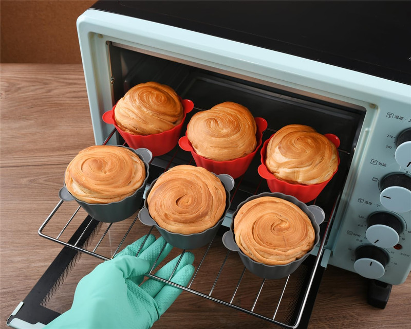 12 Pack Reusable Non-Stick Large Silicone Baking Cups, 3.54 Inch Jumbo Silicone gallery