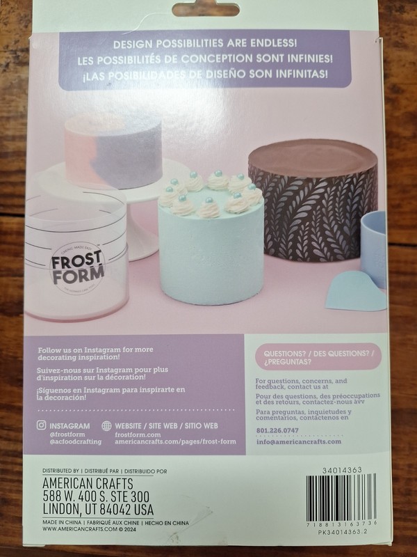 Frost Form 6" Round Cake Decorating Starter Kit – 7-Piece Acrylic Mold Set NEW gallery