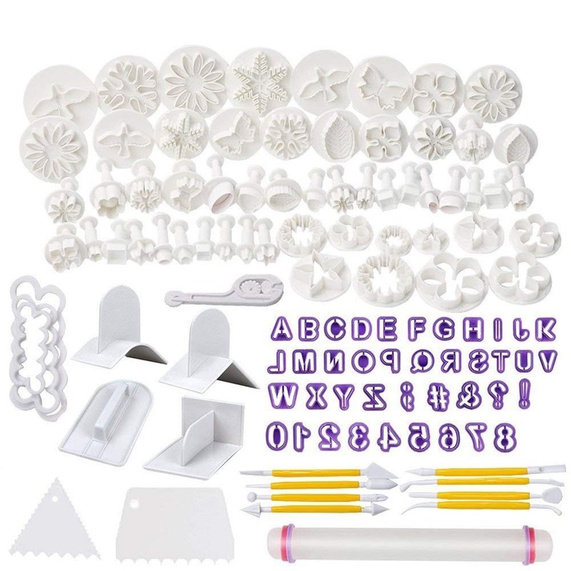 114 Pcs Cake Decorating Tools Fondant Cake Baking Decorating Sugar Craft Icin…