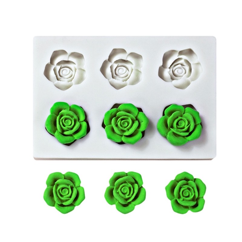 Flower Green Bean Cake Sugar Mold Fondant Cake Grade Silicone Baking Mould