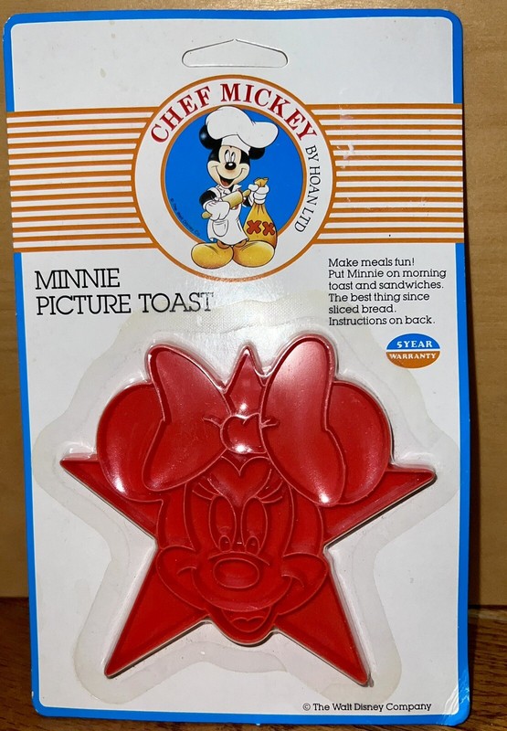 NEW & SEALED! Vintage CHEF MICKEY Minnie Picture Toast Bread Stencil HOAN LTD
