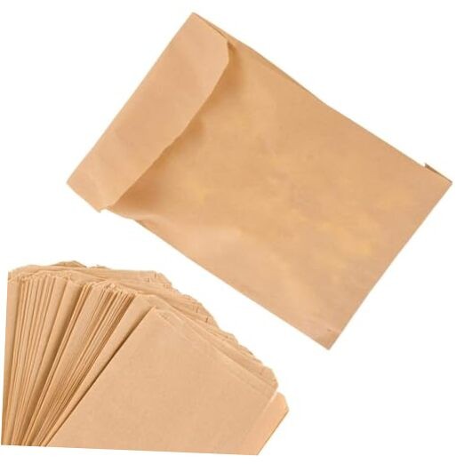 Paper Sandwich Bags Kraft Brown (200 Pack), Commercially Compostable 200 Count